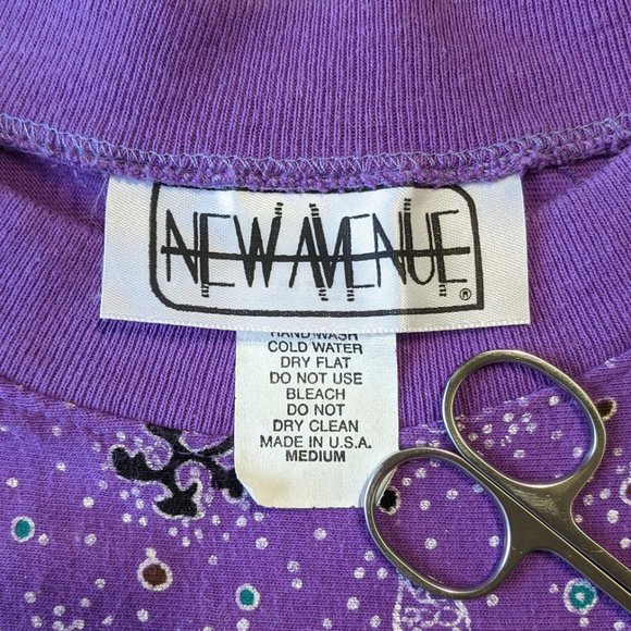 Vintage Printed Shorts & T-Shirt Two Piece Matching Set M - Picture 11 of 13